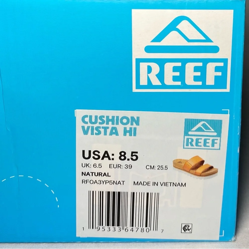 NIB Reef Cushion Vista Hi Platform Sandal Natural color Size 8.5 - Picture 12 of 12